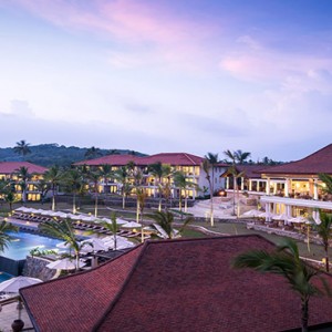 Anantara Peace Haven Tangalle Resort - Luxury Sri Lanka Honeymoon packages - aerial view at dusk