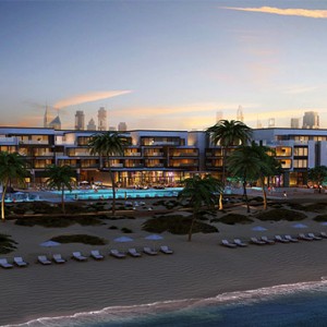 Nikki Beach Resort and Spa - Luxury Dubai Honeymoon Packages - aerial view