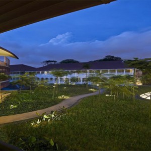 Capella Singapore - Luxury Singapore Honeymoon Packages - Exterior at night