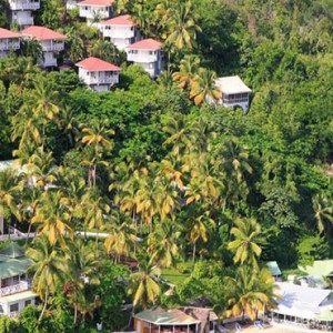 Marigot Beach Club - Luxury St Lucia honeymoon packages - aerial view