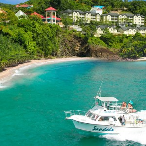 boat ride - sandals regency la toc - luxury st lucia honeymoons