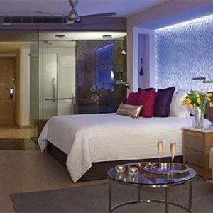 Breathless Riviera Cancun resort and spa - Luxury Mexico Honeymoon packages - Allure Junior Suite bedroom1