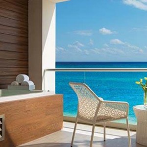 Breathless Riviera Cancun resort and spa - Luxury Mexico Honeymoon packages - Xhale Club Junior Suite terrace