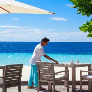 Dining Beach View Outrigger Konotta Maldives Resort Maldives Honeymoons