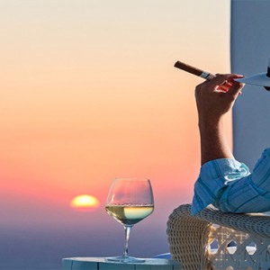 Charisma Suites Santorini - Luxury Greece Honeymoon packages - sunset view