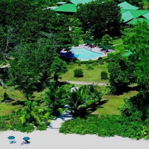 Acajou Beach Resort - Luxury Seychelles Honeymoon Packages - aerial view