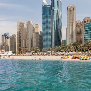 Hilton Dubai The Walk - Luxury Dubai Honeymoon Packages - exterior beach