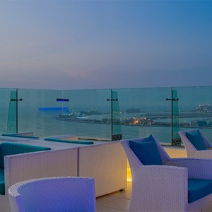 Hilton Dubai The Walk - Luxury Dubai Honeymoon Packages - sky lounge at night