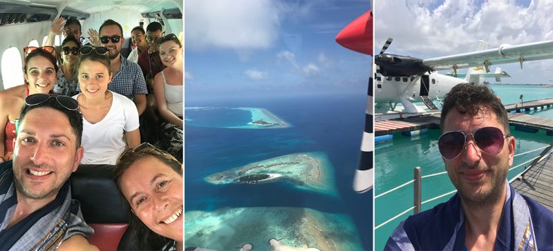 Leigh Maldives fam trip 2017 seaplane transfer