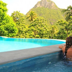 Southfield Estate Resort - Luxury St Lucia honeymoon Packages - couple in pool1