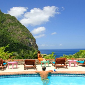 Southfield Estate Resort - Luxury St Lucia honeymoon Packages - pool and view