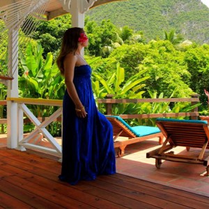 Southfield Estate Resort - Luxury St Lucia honeymoon Packages - woman looking at view