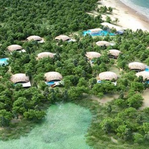 Uga Chena Huts Yala - Luxury Sri Lanka Honeymoon packages - aerial view