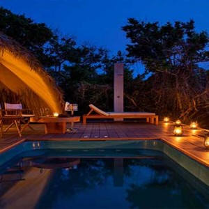 Uga Chena Huts Yala - Luxury Sri Lanka Honeymoon packages - cabin at night