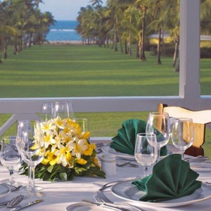 dining - nisbet plantation beach club - luxury st kitts and nevis honeymoon packages