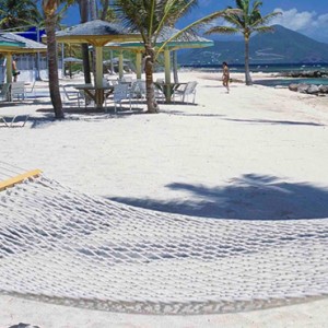 hammock on the beach - nisbet plantation beach club - luxury st kitts and nevis honeymoon packages