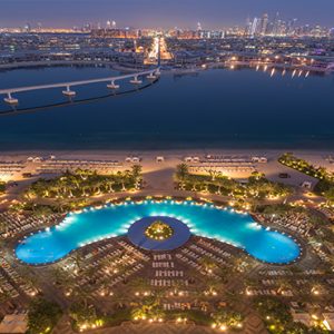 Aerial View At Night Atlantis The Palm Dubai Dubai Honeymoons