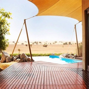 Al Maha Resort and Spa - Luxury Dubai Honeymoon Packages - Bedouin suite pool deck