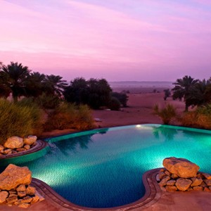 Al Maha Resort and Spa - Luxury Dubai Honeymoon Packages - Pool at night