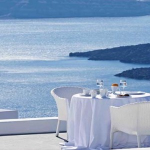 Cliff Side Suites Santorini - Luxury Greece Honeymoon Packages - Dining