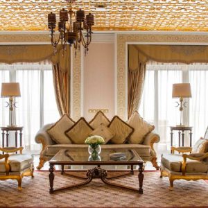 Dubai Honeymoon Packages Jumeirah Zabeel Saray Grand Imperial Suite Living Room