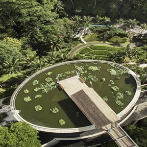 Four Seasons Bali at Sayan - Luxury Bali Honeymoon Packages - aerial view