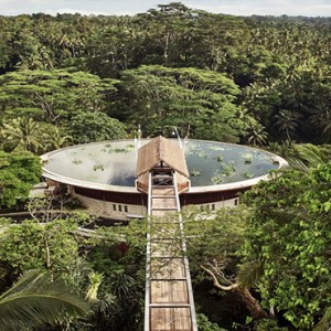 Four Seasons Bali at Sayan - Luxury Bali Honeymoon Packages - entrance outdoor pool