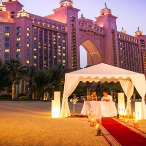 Romantic Dinign Outdoors Atlantis The Palm Dubai Dubai Honeymoons