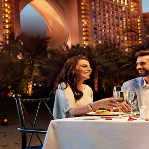 Romantic Dinign Outdoors1 Atlantis The Palm Dubai Dubai Honeymoons