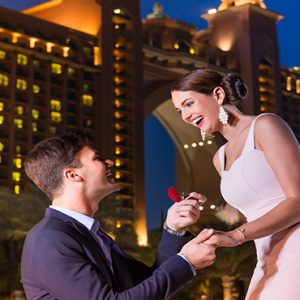 Romantic Proposal Outdoors Atlantis The Palm Dubai Dubai Honeymoons