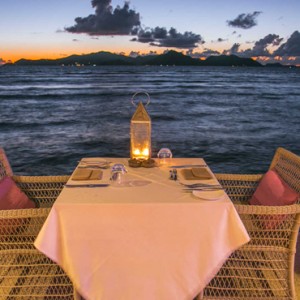 sunset dining - Le Domaine de LOrangeraie - luxury seychelles honeymoon packages