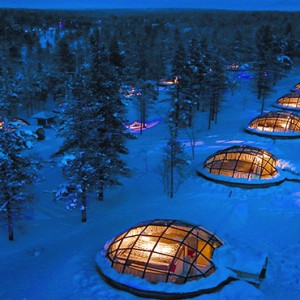 Kakslauttanen Arctic Resort - Luxury Finland Honeymoon Packages - Glass igloos exterior