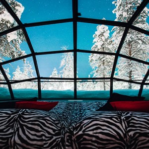 Kakslauttanen Arctic Resort - Luxury Finland Honeymoon Packages - Glass igloos interior