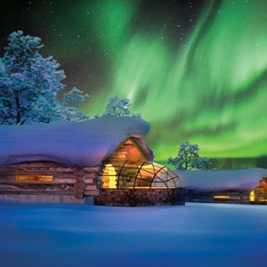 Kakslauttanen Arctic Resort - Luxury Finland Honeymoon Packages - Kelo Glass igloos exterior