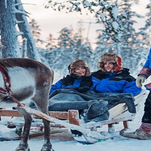 Kakslauttanen Arctic Resort - Luxury Finland Honeymoon Packages - reindeer safari