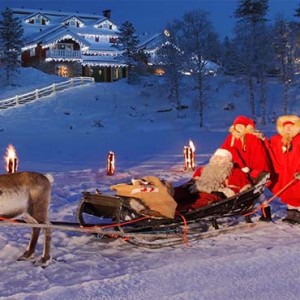 Kakslauttanen Arctic Resort - Luxury Finland Honeymoon Packages - santas home