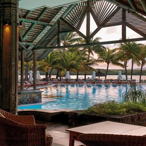 Mauritius Honeymoon Packages Shandrani Beachcomber Resort & Spa Restaurant Pool View