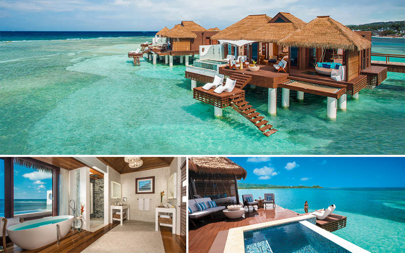 sandals royal caribbean over water villas