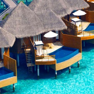 Baros Maldives - Luxury Maldives Honeymoon Packages - Water Pool Villas aerial view