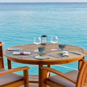 Baros Maldives - Luxury Maldives Honeymoon Packages - dining on deck