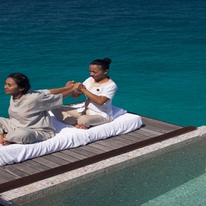 Coco Bodu Hithi - Luxury Maldives Honeymoon Packages - spa treatment outside