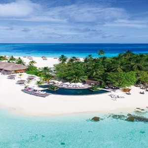 Constance Moofushi - Luxury Maldives Honeymoon Packages - Aerial View1