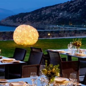 Greece Honeymoon Packages Daios Cove Greece Dining 5