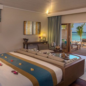 Hurawalhi Island - Luxury Maldives Honeymoon Packages - Beach Villa Bedroom