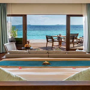 Hurawalhi Island - Luxury Maldives Honeymoon Packages - Ocean Pool Villas bedroom