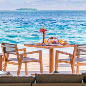 Hurawalhi Island - Luxury Maldives Honeymoon Packages - Ocean Pool Villas deck view