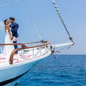 Hurawalhi Island - Luxury Maldives Honeymoon Packages - Wedding boat