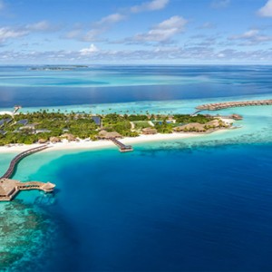 Hurawalhi Island - Luxury Maldives Honeymoon Packages - aerial view