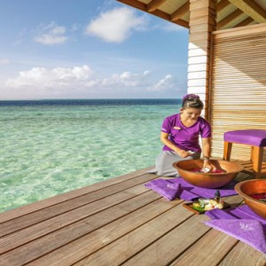 Hurawalhi Island - Luxury Maldives Honeymoon Packages - spa foot treatment