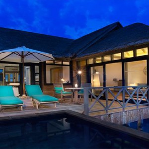 JA Manafaru - Luxury Maldives Honeymoon Packages - Sunrise water villas with infinity pools exterior